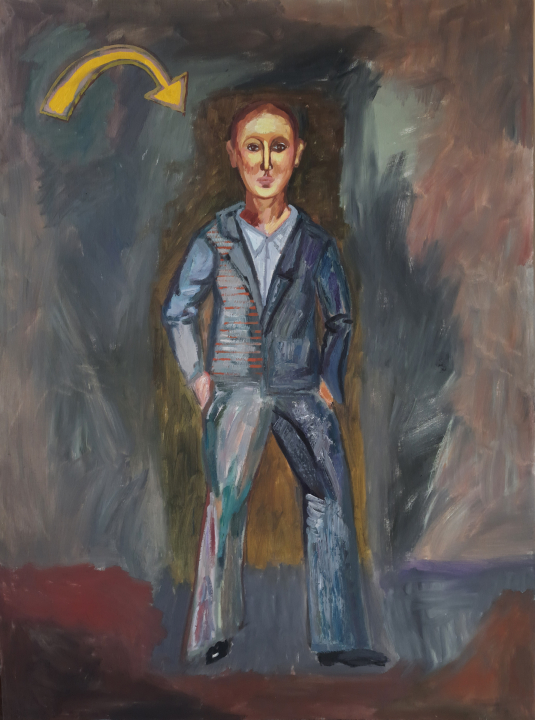 Szary tryptyk II / 110 × 80 cm / olej na płótnie / 2023