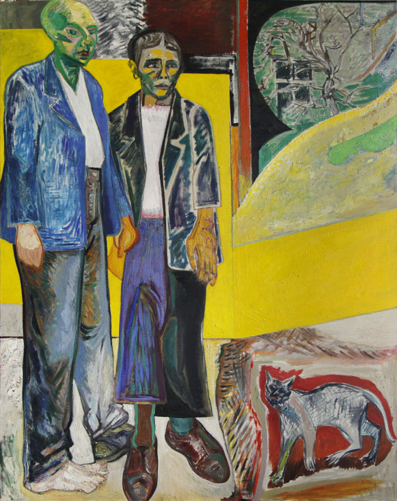 Portret małżeński pana V i pani M / olej na płótnie / 187 × 147 cm / 2024