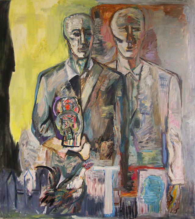 Czekając na / olej na płótnie / 187 × 166 cm / 2023