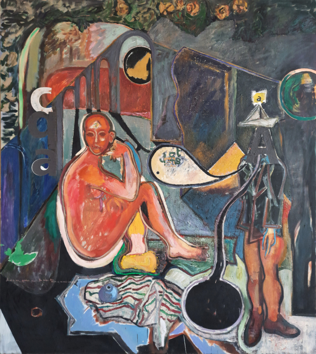 Śniadanie na trawie / olej na płótnie / 187 × 166 cm /  2023