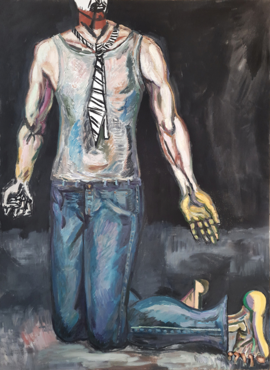 Szary tryptyk I / 110 × 80 cm / olej na płótnie / 2023