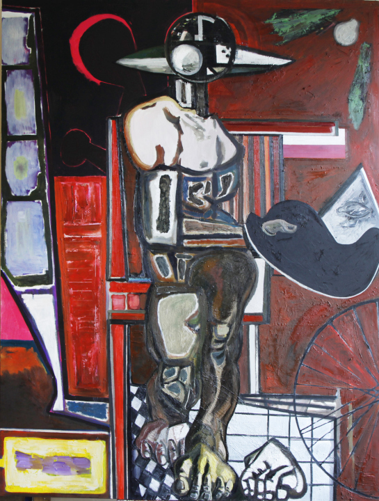 Figura / olej, akryl na płótnie / 200 × 150 cm / 2021