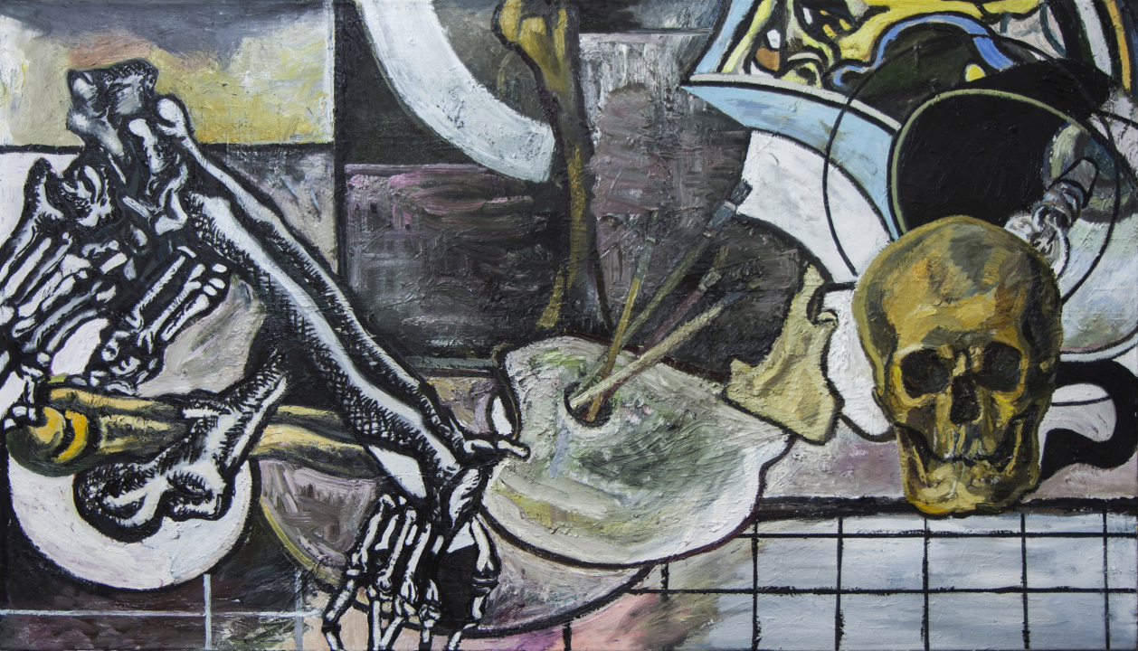 Martwa natura / olej na płótnie / 80 × 140 cm / 2021