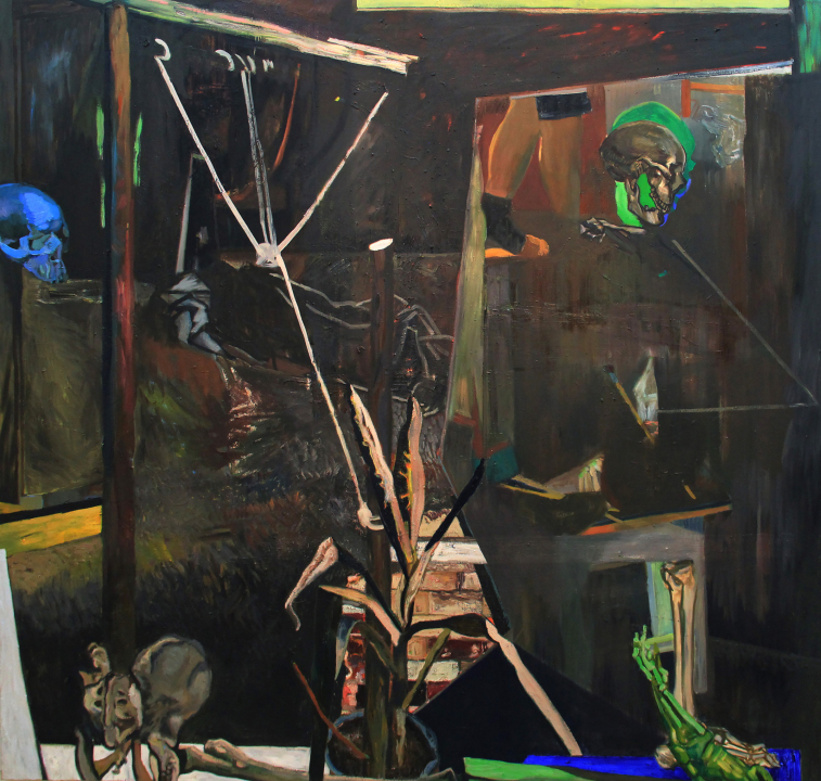 Rozbite lustro / olej na płótnie / 190 × 200 cm / 2019