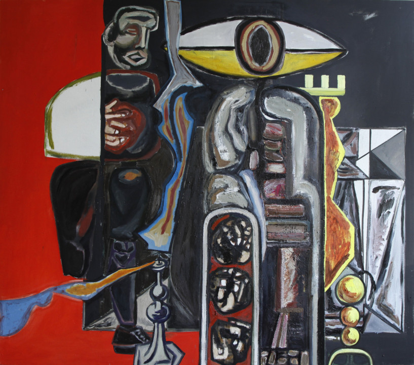 Rytuał / olej, akryl na płótnie / 150 × 170 cm / 2021