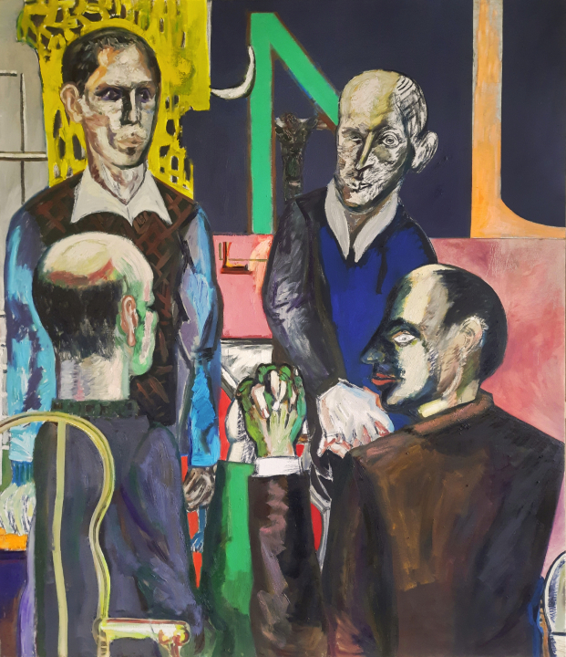 4 z literą / olej na płótnie / 157 × 138 cm / 2023