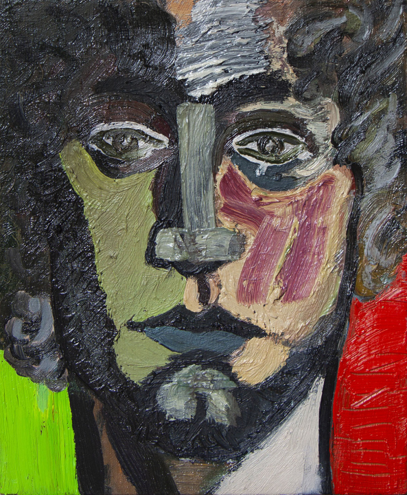 Autoportret / olej na płótnie / 33 × 27 cm / 2021