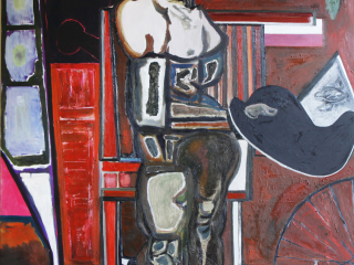 Figura / olej, akryl na płótnie / 200 × 150 cm / 2021